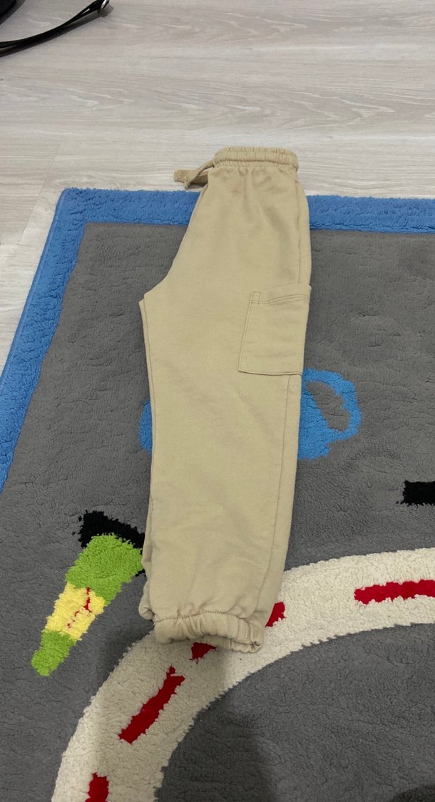 2li takım 
Bej Bel Detaylı Erkek Çocuk Rahat Pantolon - Görsel 2