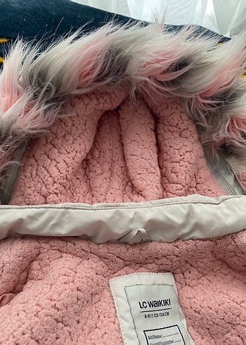 Gri Uzun Kadın Mont, Suni Kürklü, Rahat Kesim - Görsel 4