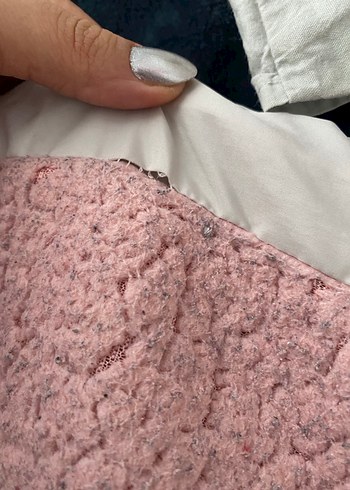 Gri Uzun Kadın Mont, Suni Kürklü, Rahat Kesim - Görsel 8