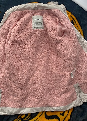 Gri Uzun Kadın Mont, Suni Kürklü, Rahat Kesim - Görsel 7