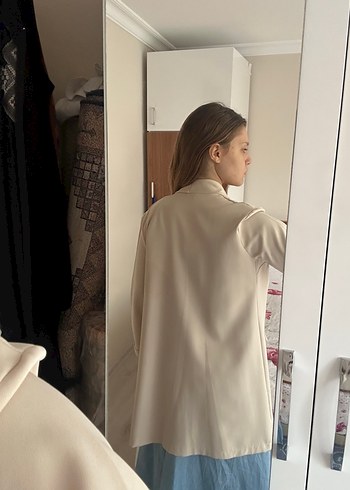 Diğer Bej renkli cepli blazer ceket