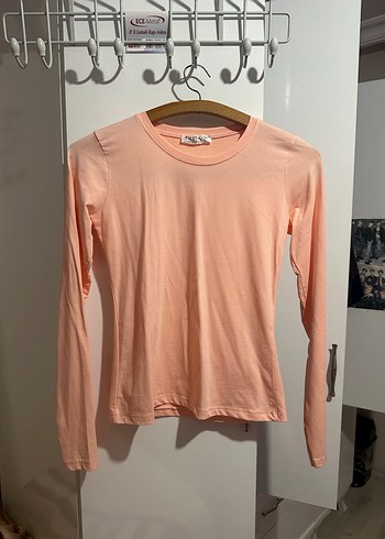 Somon rengi parmak geçirmeli body - Görsel 2