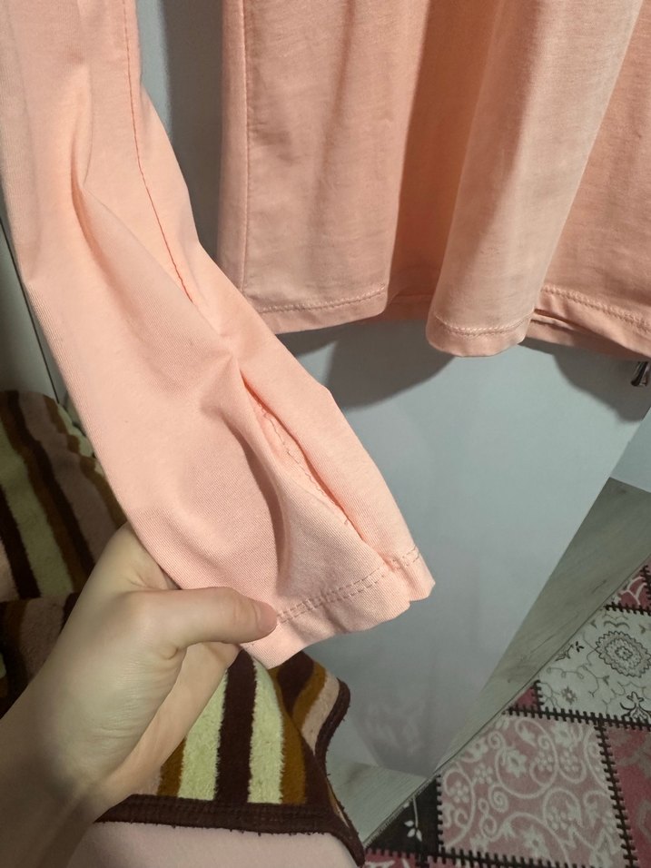 Somon rengi parmak geçirmeli body - Görsel 4