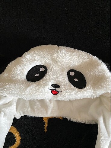  Beden Sevimli peluş panda figürlü oynar kullaklı şapka