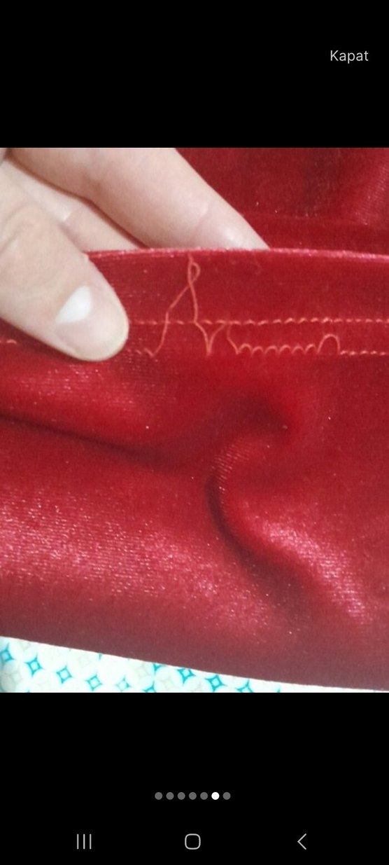 Bordo Nakışlı İp Askılı Mini Pijama Takımı - Görsel 5