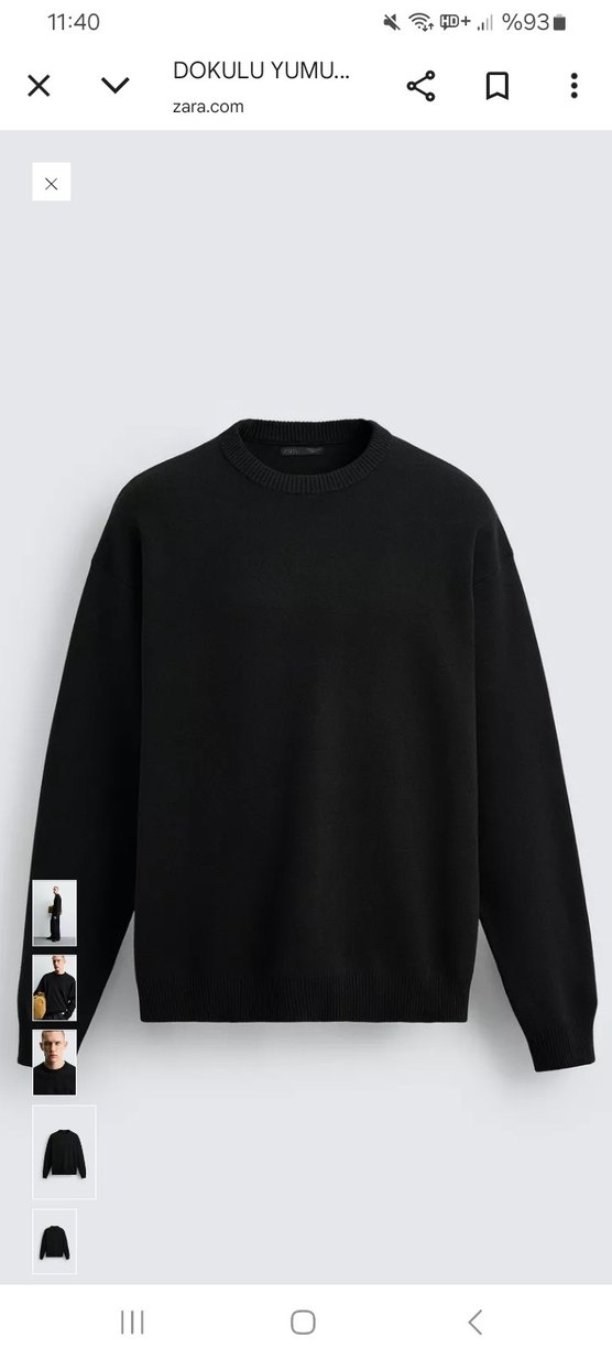 zara l beden erkek kazak - Görsel 5