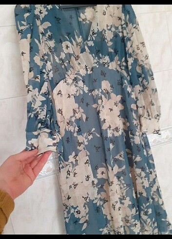 Zara m beden sifon elbise - Görsel 4