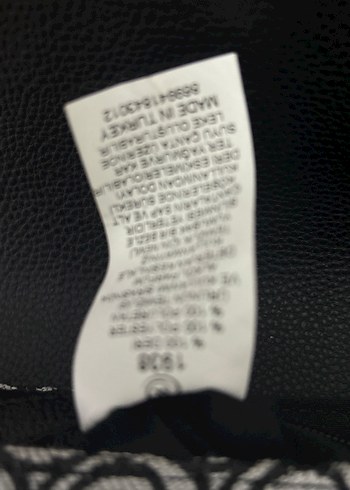 Siyah Gri Yılan Desenli Tokalı Kadın Çanta - Görsel 2