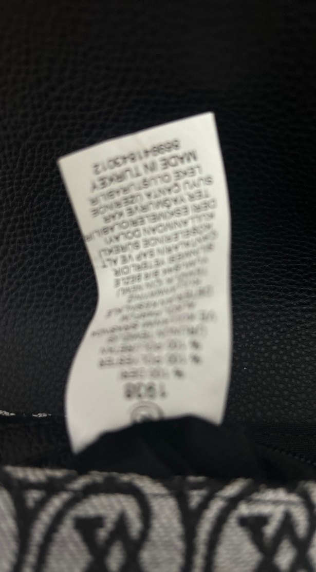 Siyah Gri Yılan Desenli Tokalı Kadın Çanta - Görsel 2