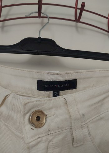 Tommy Hilfiger Beyaz Kot Pantolon