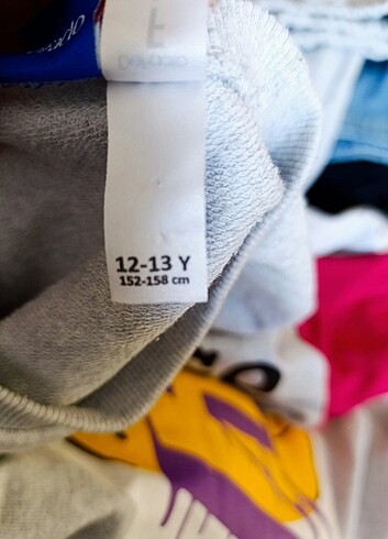 12-13 Yaş Beden gri Renk Gri sweatshirt 