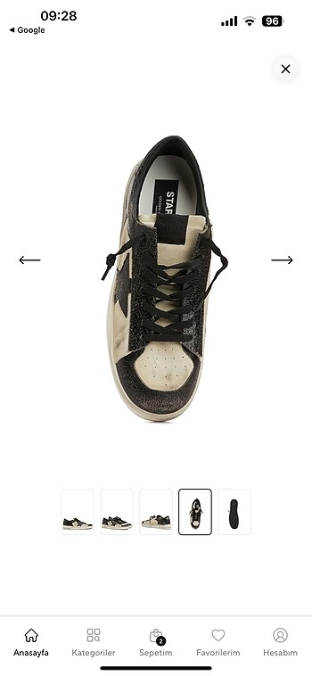 43 Beden siyah Renk Golden goose