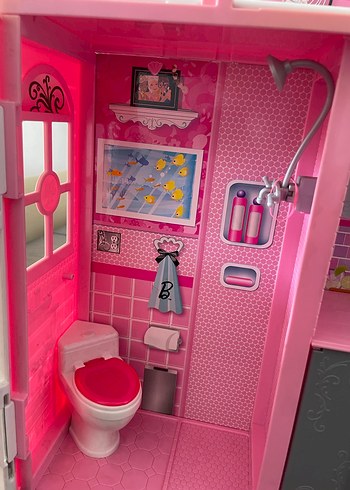 Barbie Portatif İki Katlı Oyun Evi - Görsel 16