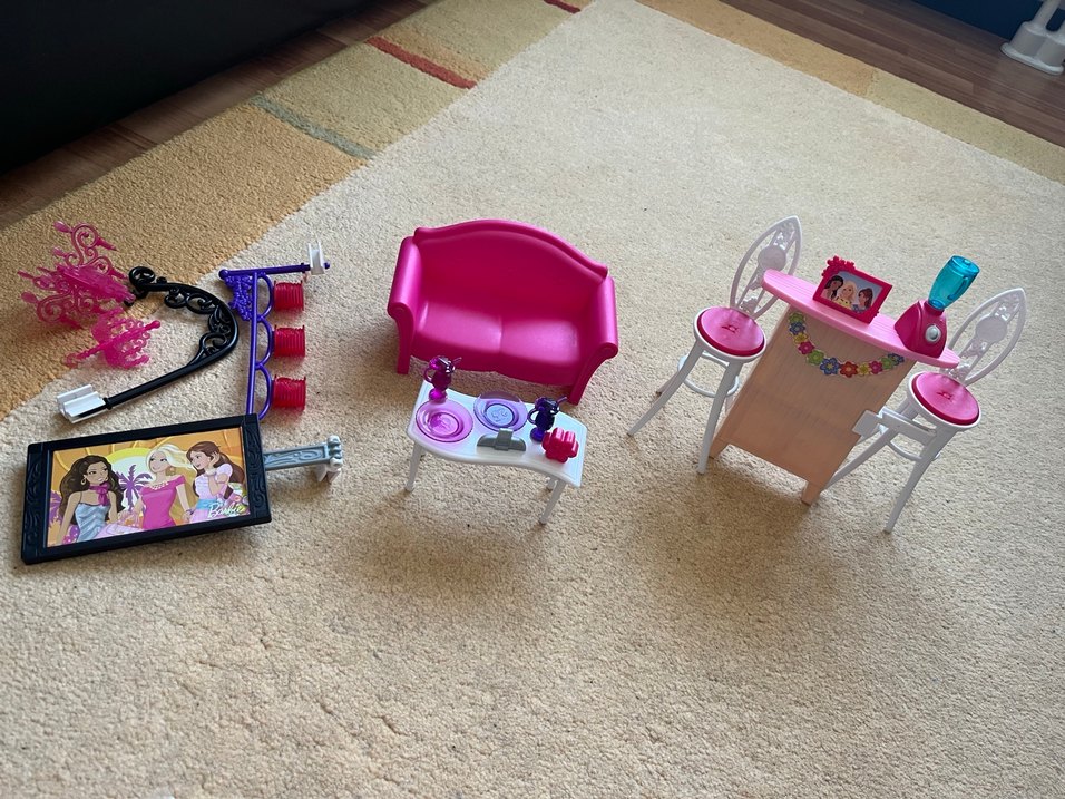 Barbie Portatif İki Katlı Oyun Evi - Görsel 3