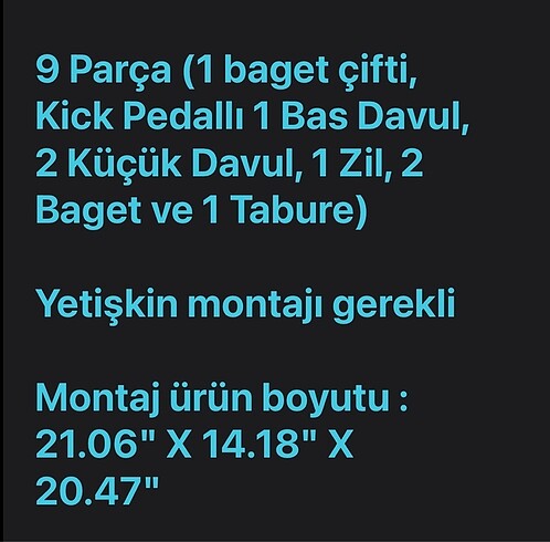  Beden Renk My First Drum Müzikal Set