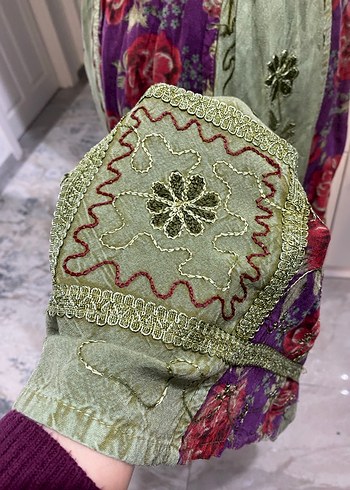 Bohem Çok Renkli Uzun Etek - Görsel 3