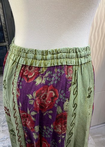 Bohem Çok Renkli Uzun Etek - Görsel 2