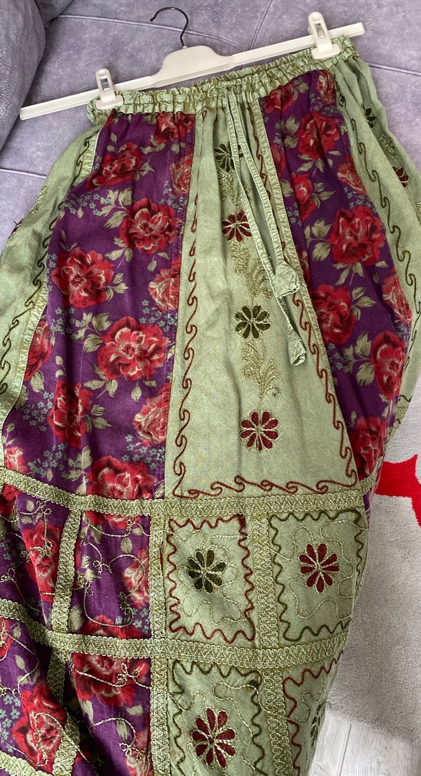 Bohem Çok Renkli Uzun Etek - Görsel 4