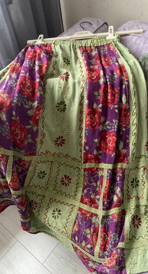 Bohem Çok Renkli Uzun Etek - Görsel 5