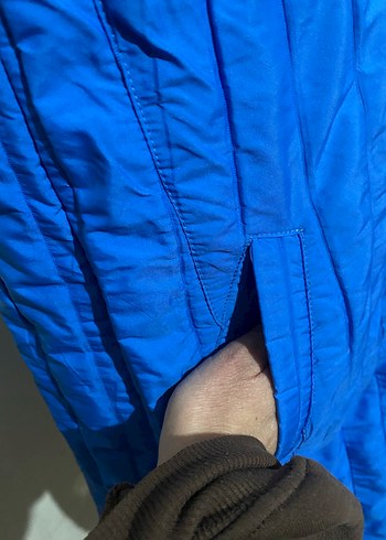 Mavi Uzun Fermuarlı Kadın Yelek - Görsel 6