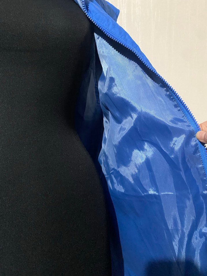 Mavi Uzun Fermuarlı Kadın Yelek - Görsel 3