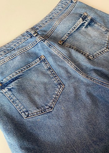 Dantel Detaylı Kot Pantolon - Görsel 5