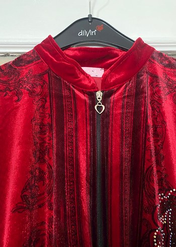 Kadife taşlı ferace- abaya - Görsel 6