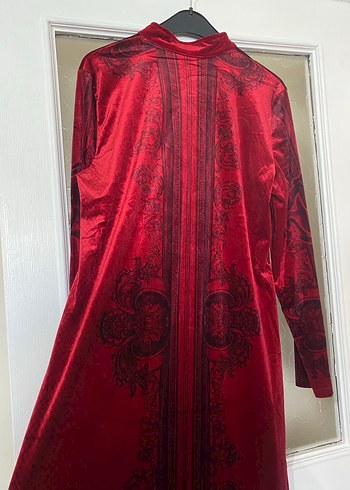 Kadife taşlı ferace- abaya - Görsel 11