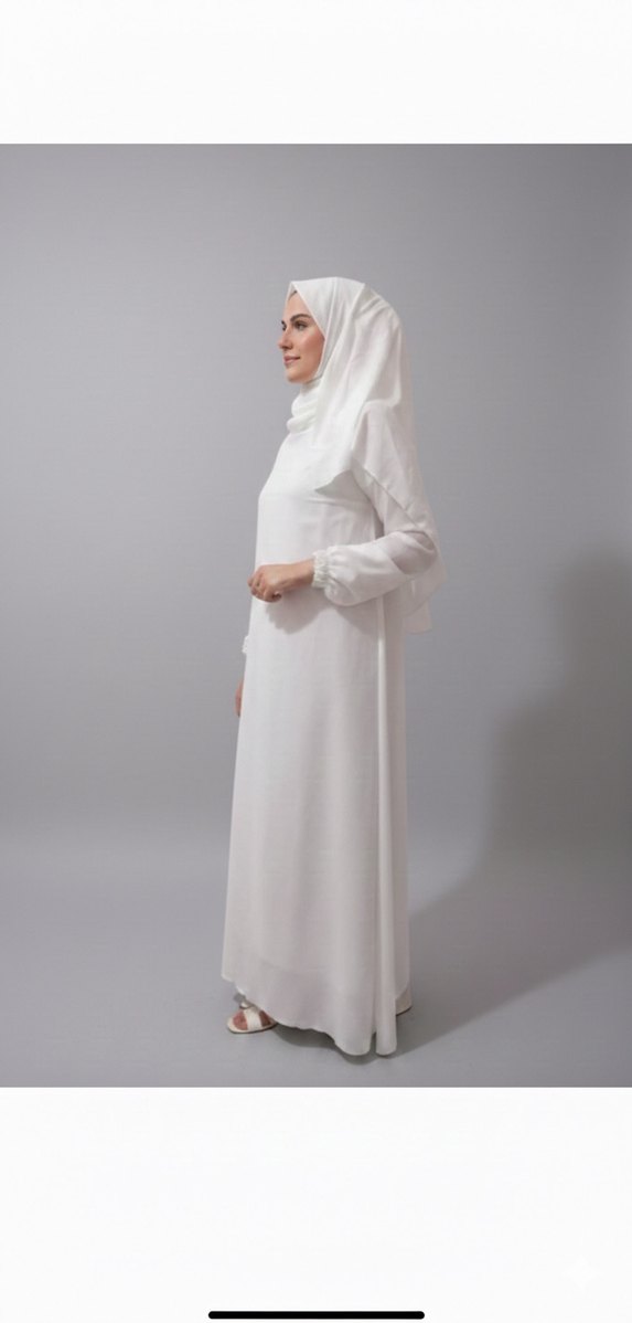 Boncuk Detaylı Kırmızı Tesettür Hint Elbisesi - Görsel 3