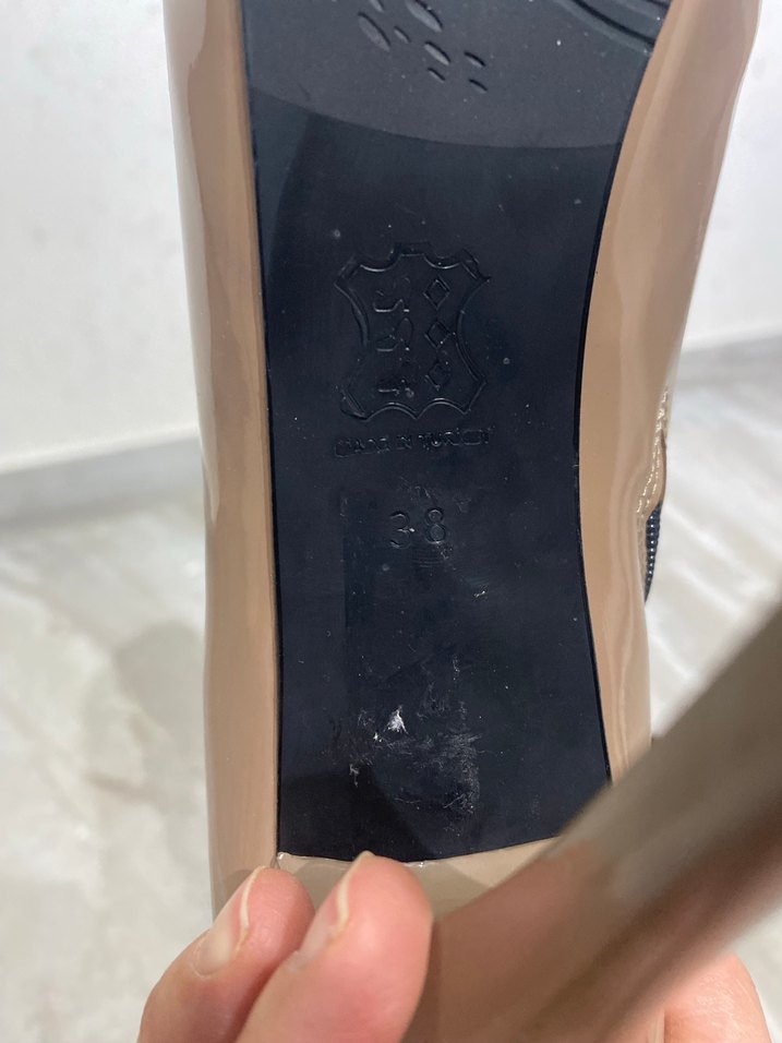 Bej Rugan Stiletto Topuklu Kadın Bot - Görsel 3