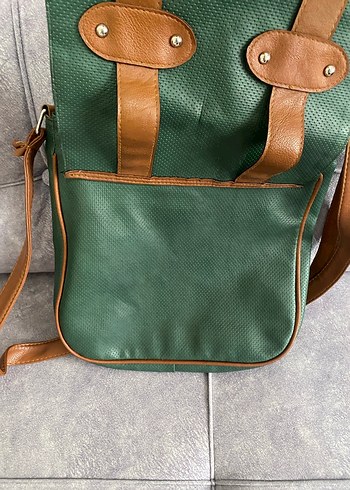 Yeşil  Deri Kadın Çanta - Görsel 4