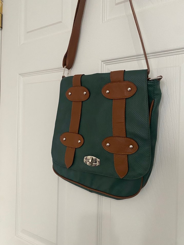 Yeşil  Deri Kadın Çanta - Görsel 2
