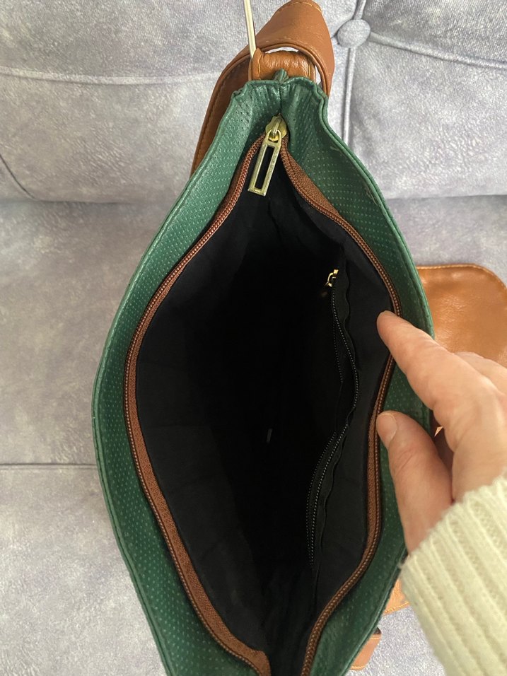 Yeşil  Deri Kadın Çanta - Görsel 5