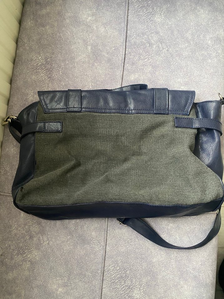 Gri Tokalı Mavi Denim Kadın Çanta - Görsel 4