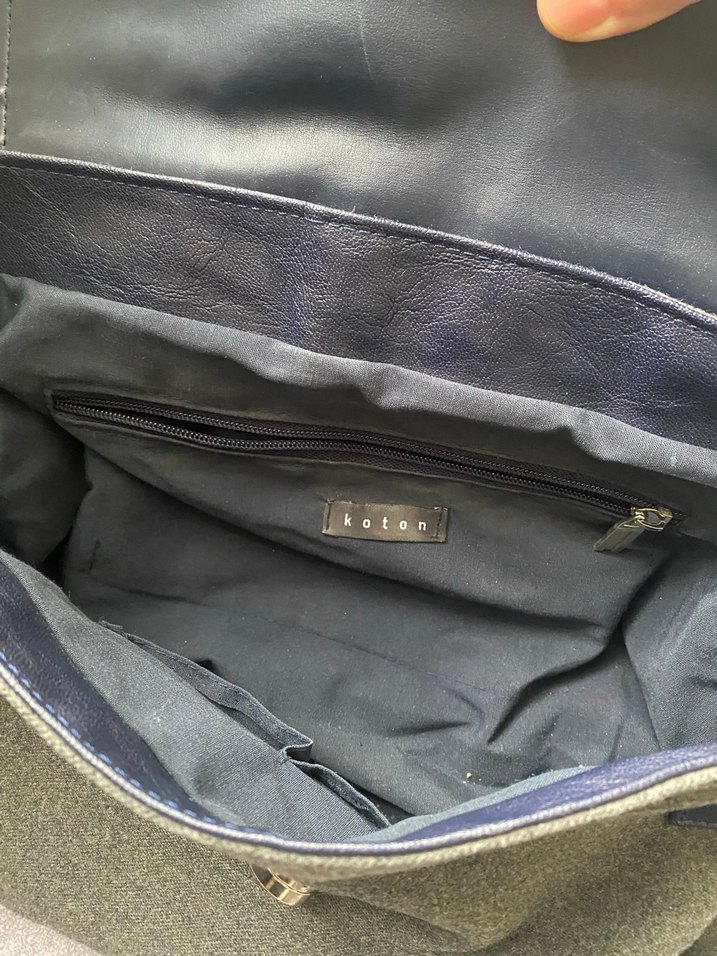 Gri Tokalı Mavi Denim Kadın Çanta - Görsel 3