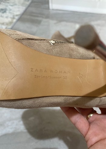 Bej Süet İnce Topuklu Bot - Görsel 5