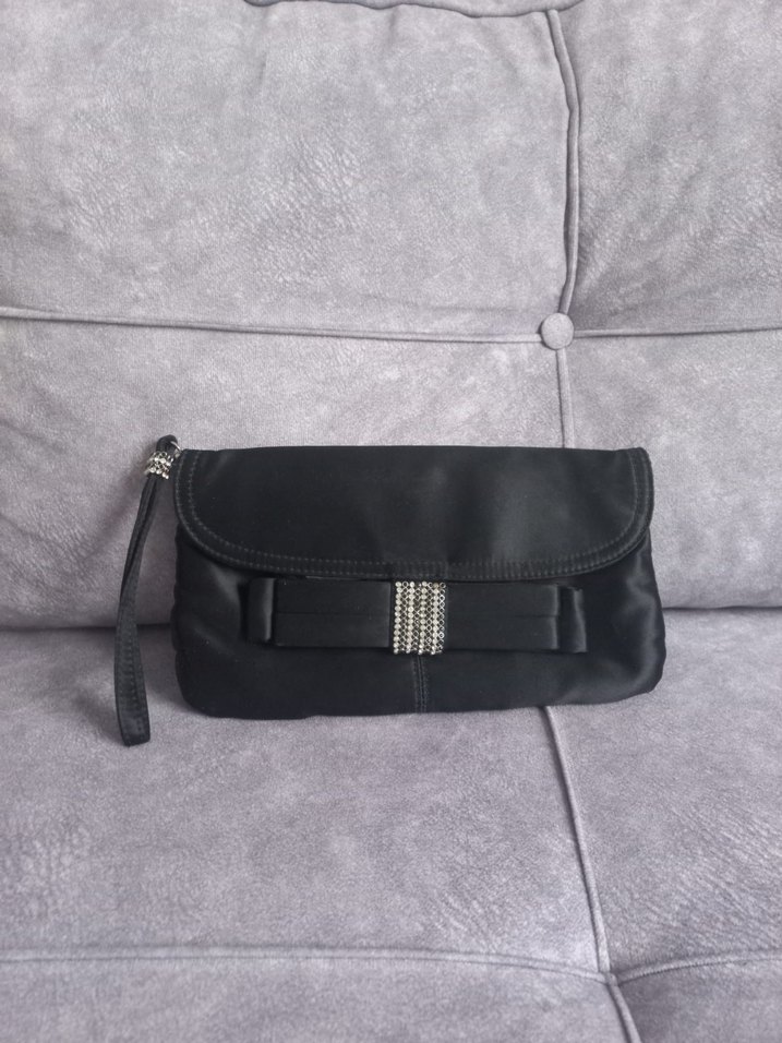 Kemer Tokalı Siyah Kadın Clutch Çanta - Görsel 2