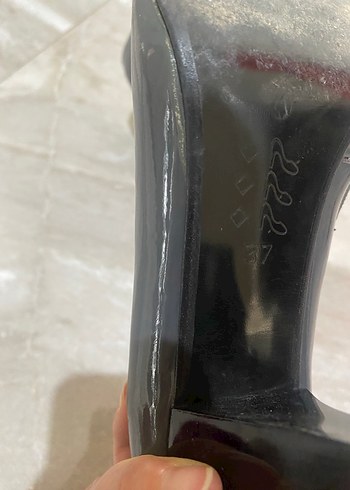 Gri Rugan Tokalı Stiletto Topuklu Kadın Ayakkabı - Görsel 5