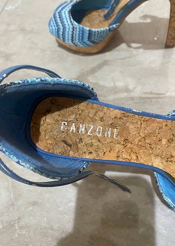 Mavi Denim Dolgu Topuklu Kadın Ayakkabı - Görsel 6