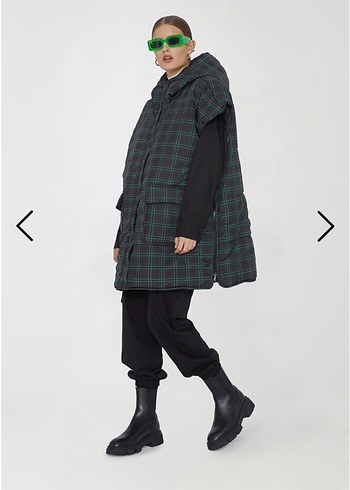 Yeşil ekose şişme yelek BE BLUE MARKA - Görsel 4