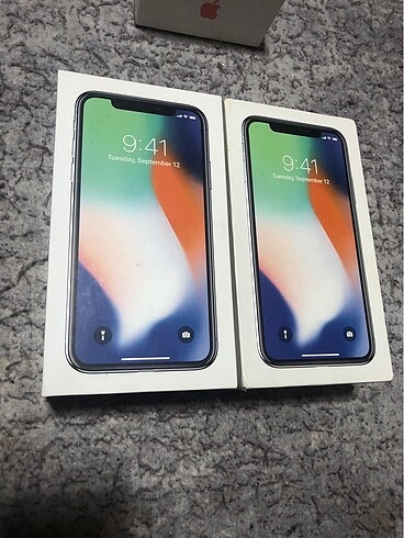 Iphone x beyaz orjinal boş kutu