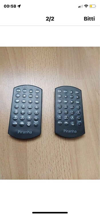 Piranha indaşh teyip orjinal kumanda sıfır