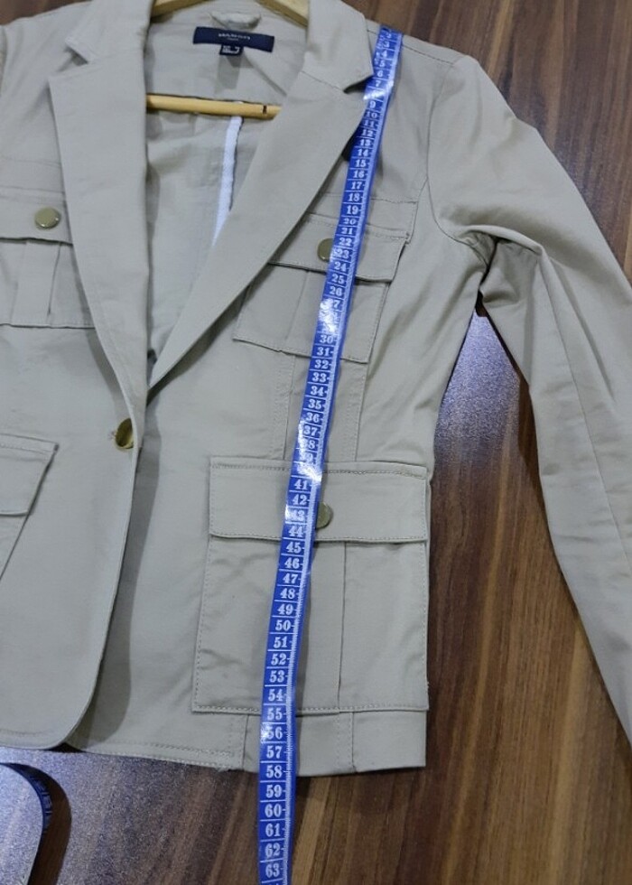 Mango blezır keten ceket - Görsel 3