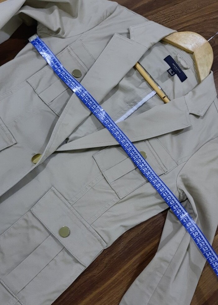 Mango blezır keten ceket - Görsel 4