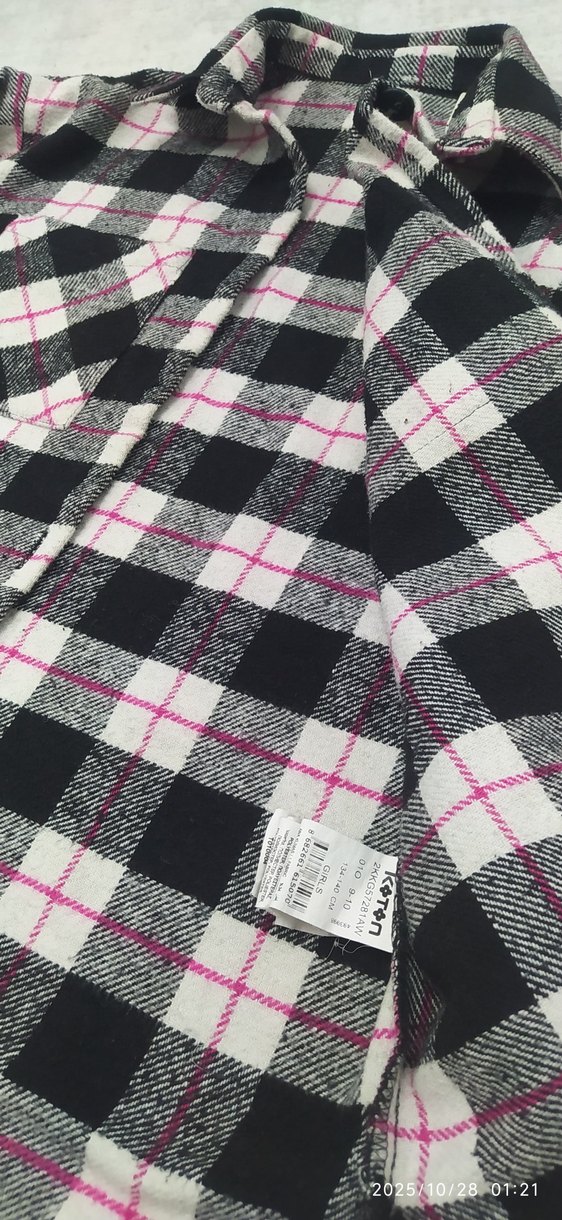 Ekose Desenli kız çocuk Gömlek - Görsel 2