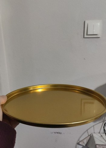 Parlak Altın sunum tepsisi - Görsel 4