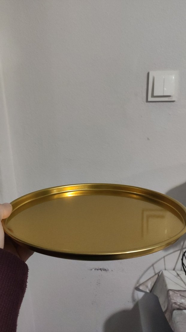 Parlak Altın sunum tepsisi - Görsel 4