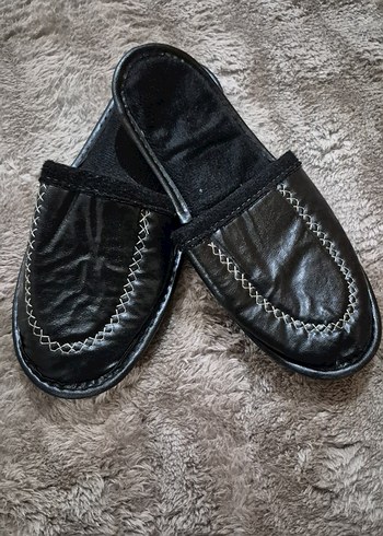 Siyah Kürklü Erkek Ev Terliği - Görsel 3