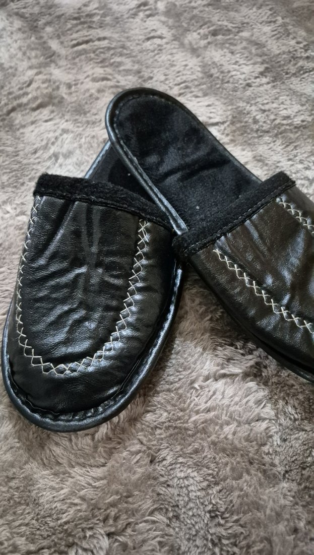 Siyah Kürklü Erkek Ev Terliği - Görsel 4