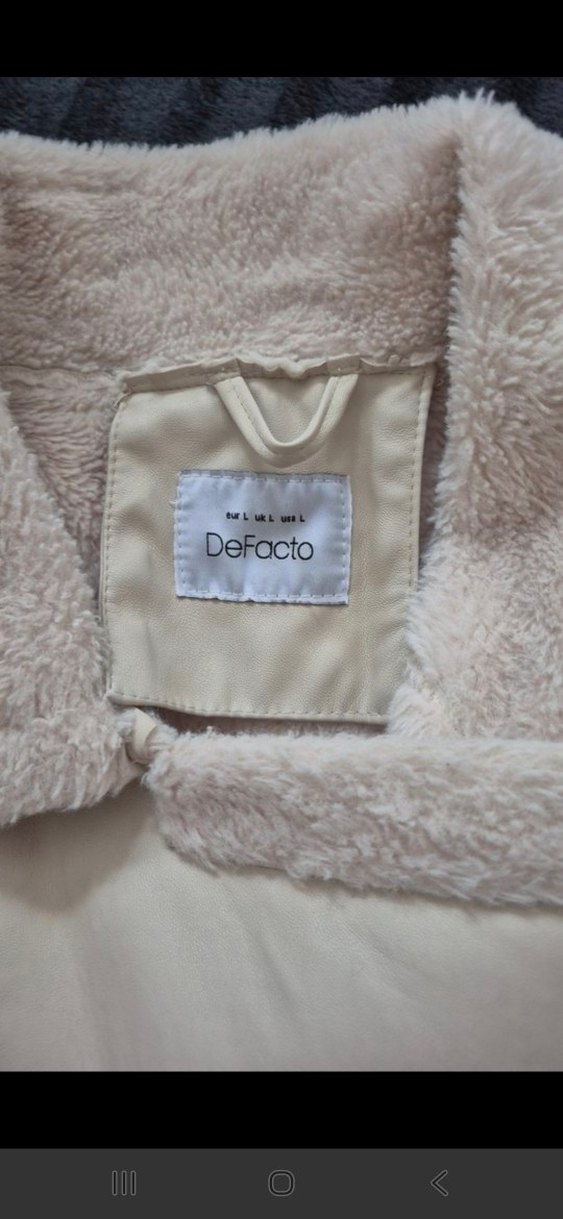 Gri Kürklü Bej Kadın Ceket - Görsel 2